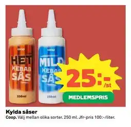 Coop Daglivs Kylda såser, Medlemspris erbjuda