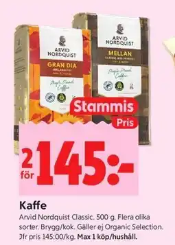 ICA Kvantum Kaffe, Medlemspris erbjuda