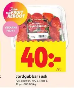 ICA Kvantum Jordgubbar i ask erbjuda
