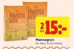 ICA Kvantum Mannagryn erbjuda