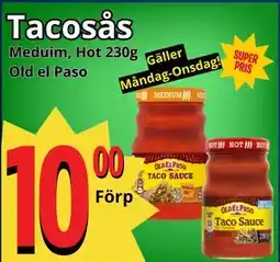 Supergrossen Tacosås erbjuda