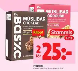 ICA Kvantum Müslibar, Medlemspris erbjuda