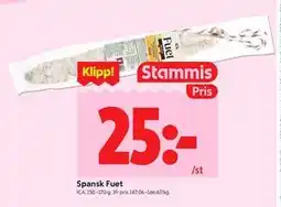 ICA Kvantum Spansk Fuet, Medlemspris erbjuda