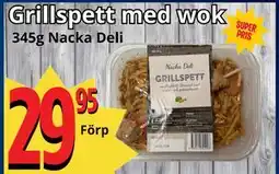 Supergrossen Grillspett med wok erbjuda