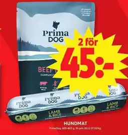 ICA Maxi PRIMA DOG Hundmat erbjuda