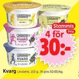 ICA Supermarket LINDAHLS Kvarg erbjuda