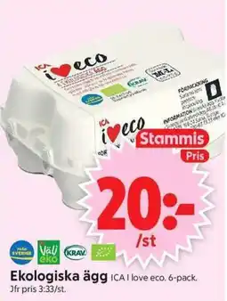 ICA Supermarket ICA Ekologiska ägg erbjuda