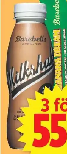 ICA Supermarket BAREBELLS Proteinshake erbjuda