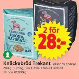 ICA Supermarket Knäckebröd trekant leksands knäcke. knäckebröd trekant erbjuda