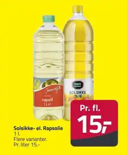 Fleggaard Solsikke- el. rapsolie erbjuda