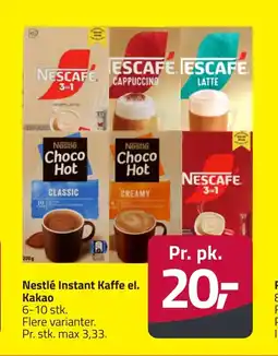 Fleggaard NESTLÉ Instant kaffe el. kakao erbjuda