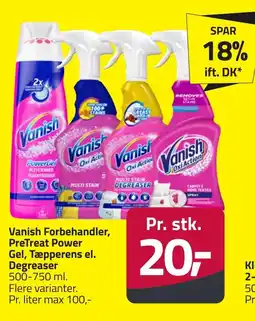Fleggaard VANISH Forbehandler, pretreat power gel, tæpperens el. degreaser erbjuda