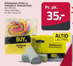 Fleggaard Affaldsposer 20 liter m. snøreluk el. karklude 10 pk. erbjuda