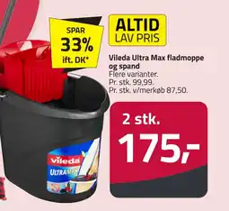 Fleggaard VILEDA Ultra max fladmoppe og spand erbjuda