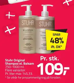 Fleggaard STUHR Original shampoo el. balsam erbjuda