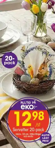 EKO Servetter 20-pack erbjuda