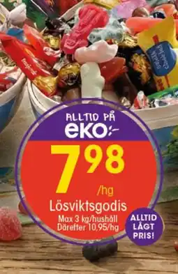 EKO Lösviktsgodis erbjuda