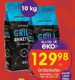 EKO NORRLANDSKOL Grillbriketter erbjuda