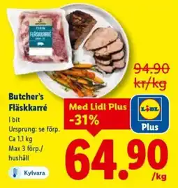 Lidl BUTCHER'S Fläskkarré erbjuda
