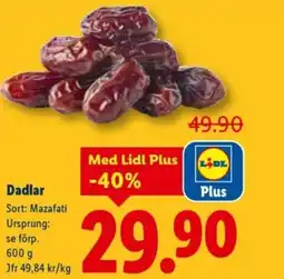 Lidl Dadlar erbjuda