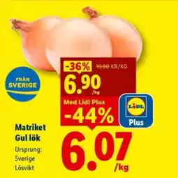 Lidl Matriket gul lök erbjuda
