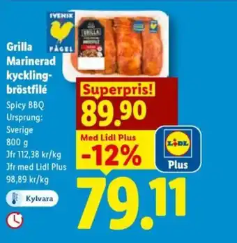 GRILLA Marinerad kyckling- bröstfilé