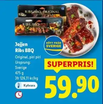 Lidl JOJJEN Ribs bbq erbjuda