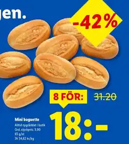 Lidl Mini baguette erbjuda