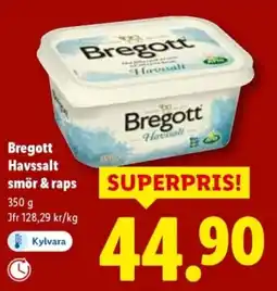 Lidl BREGOTT Havssalt smör & raps erbjuda
