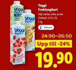 Lidl YOGGI Fruktyoghurt erbjuda