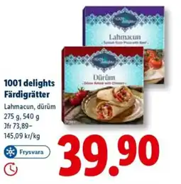 Lidl 1001 delights färdigrätter erbjuda
