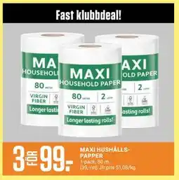 ÖoB MAXI HUSHÅLLSPAPPER, Medlemspris erbjuda