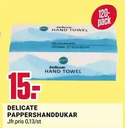 ÖoB DELICATE PAPPERSHANDDUKAR erbjuda