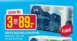 ÖoB GRITE HUSHÅLLSPAPPER Blossom erbjuda