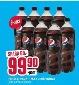 ÖoB PEPSI 8-PACK – MAX 3 KÖP/KUND erbjuda