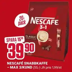 ÖoB NESCAFÉ SNABBKAFFE – MAX 3/KUND erbjuda