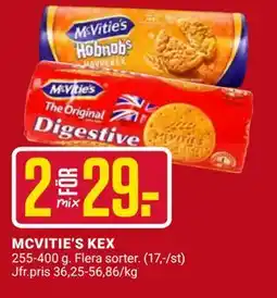 ÖoB MCVITIE’S KEX erbjuda
