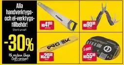 ÖoB Alla handverktygs- och el-verktygstillbehör! erbjuda