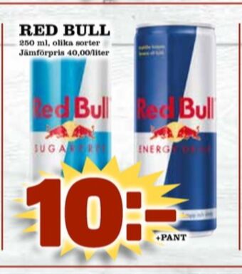 Matdax Red Bull Energidryck erbjuda