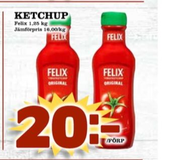 Matdax Felix Ketchup erbjuda