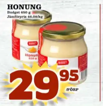 Matdax Budget Honung erbjuda