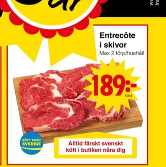 Matöppet Entrecôte erbjuda