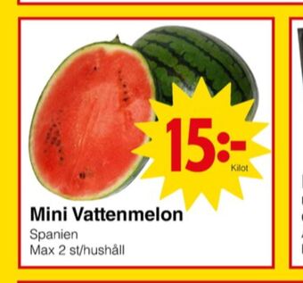 Matöppet Vattenmelon erbjuda