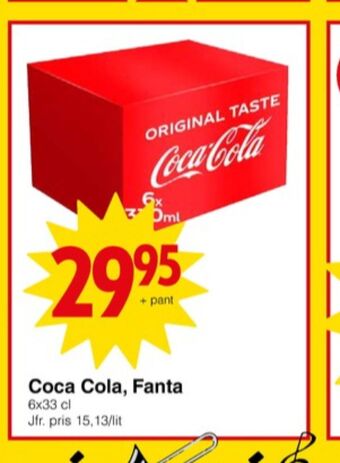 Matöppet Coca Cola Läskedryck erbjuda