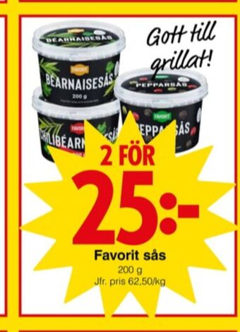 Matöppet Favorit Såser kyld erbjuda