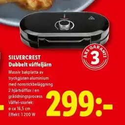 Lidl SILVERCREST Dubbelt våffeljärn erbjuda