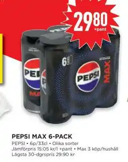 Willys PEPSI MAX 6-PACK erbjuda
