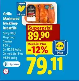 Lidl Grilla Marinerad kycklingbröstfilé erbjuda