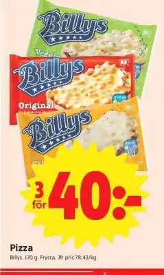 ICA Supermarket Billys Pizza erbjuda