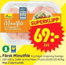 ICA Supermarket Färsk Minutfilé erbjuda